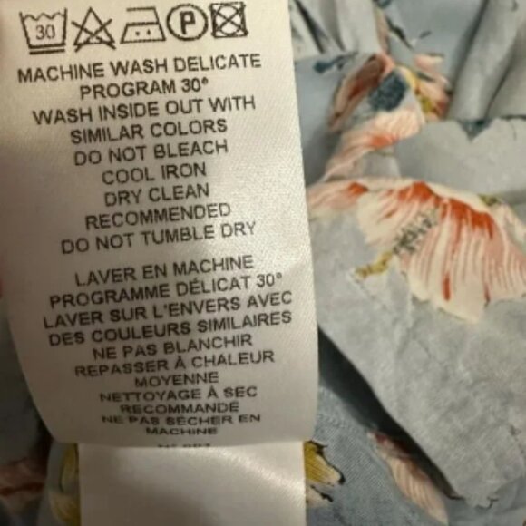 OFFICINE GENERALE Eren SS Floral Print Button-Up Shirt in Blue Multi - Picture 8 of 9